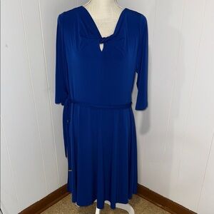 Tahari Royal Blue Long Sleeve Dress